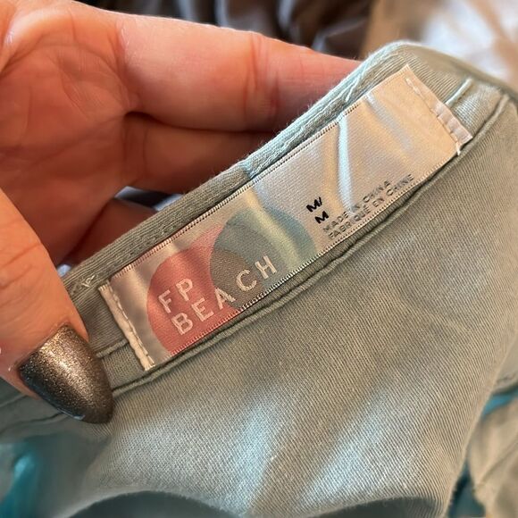 Free People Beach Pale Blue LightweightDrawstring Waist Maxi Dress, size M - Picture 8 of 10